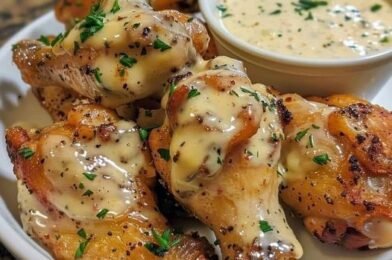 Creamy Garlic Parmesan Chicken Wings